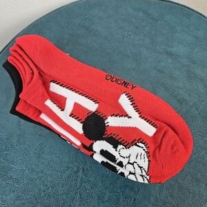 Disney Mickey Mouse Women's No Show Socks 5 Pair Size 4-10 New
